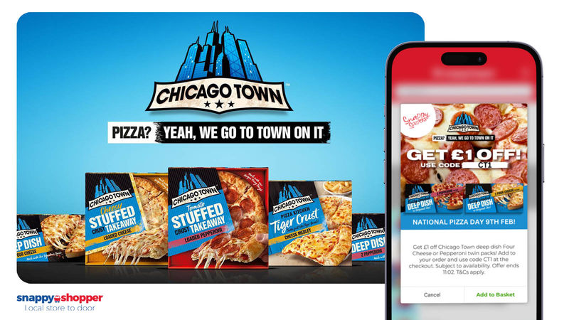 Dr. Oetker sees 312% increase in sales of the Chicago Town twin packs on Snappy Shopper