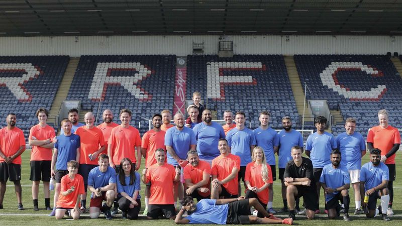 Snappy Shopper charity football match raises over £1,500 for GroceryAid